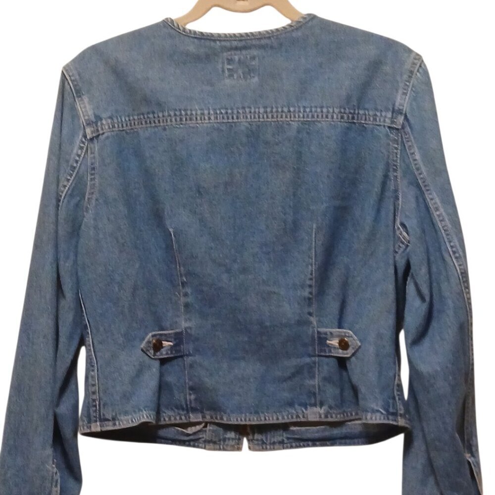 Lizwear - NWOT, Jean Jacket W/ Zip Up Front, Front Pockets, 100% Cotton,... - Picture 3 of 6